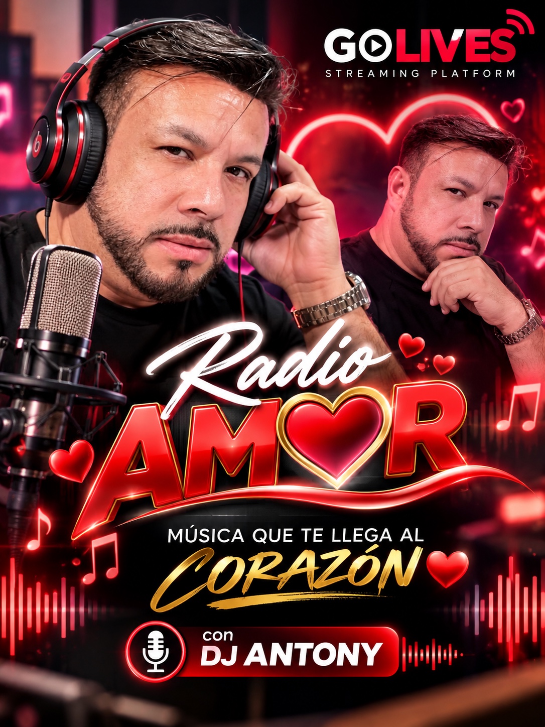 DJ Antony presentando Radio Amor